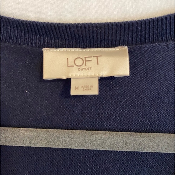 Navy Blue M Loft Outlet Cardigan - Picture 4 of 5